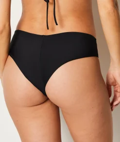Etam Hipster Bikini Bottom with Assymetrical Ring Detail NOIR Best Sale