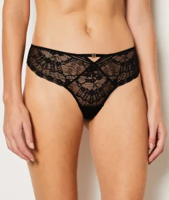 Etam Hipster en dentelle détails bijoux NOIR Hot