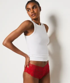 Etam Hipster V-Shape In Lace ROUGE Store