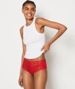 Etam Hipster V-Shape In Lace ROUGE Store
