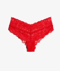 Etam Hipster V-Shape In Lace ROUGE Store
