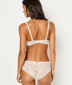 Etam Iridescent Lace Boyshort ECRU Best Sale
