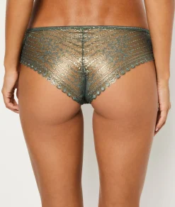 Etam Iridescent Lace Boyshort GREEN Store