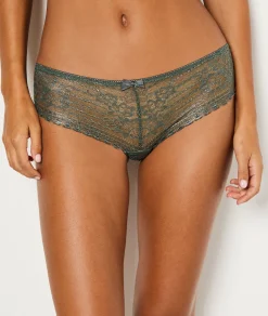 Etam Iridescent Lace Boyshort GREEN Store