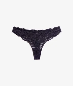 Etam Iridescent Lace Tanga IMPFDBLACK Discount