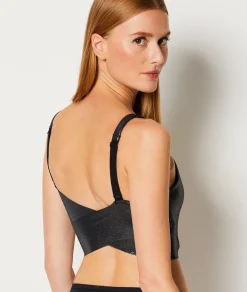 Etam Iridescent No Bra Effect Bralette IMPFDBLACK Hot