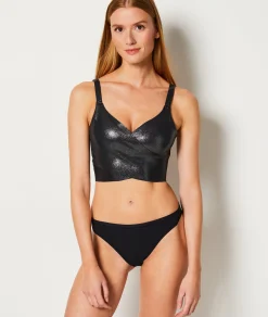Etam Iridescent No Bra Effect Bralette IMPFDBLACK Hot