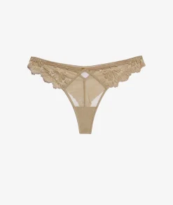 Etam Iridescent Tulle Tanga KHAKI Best