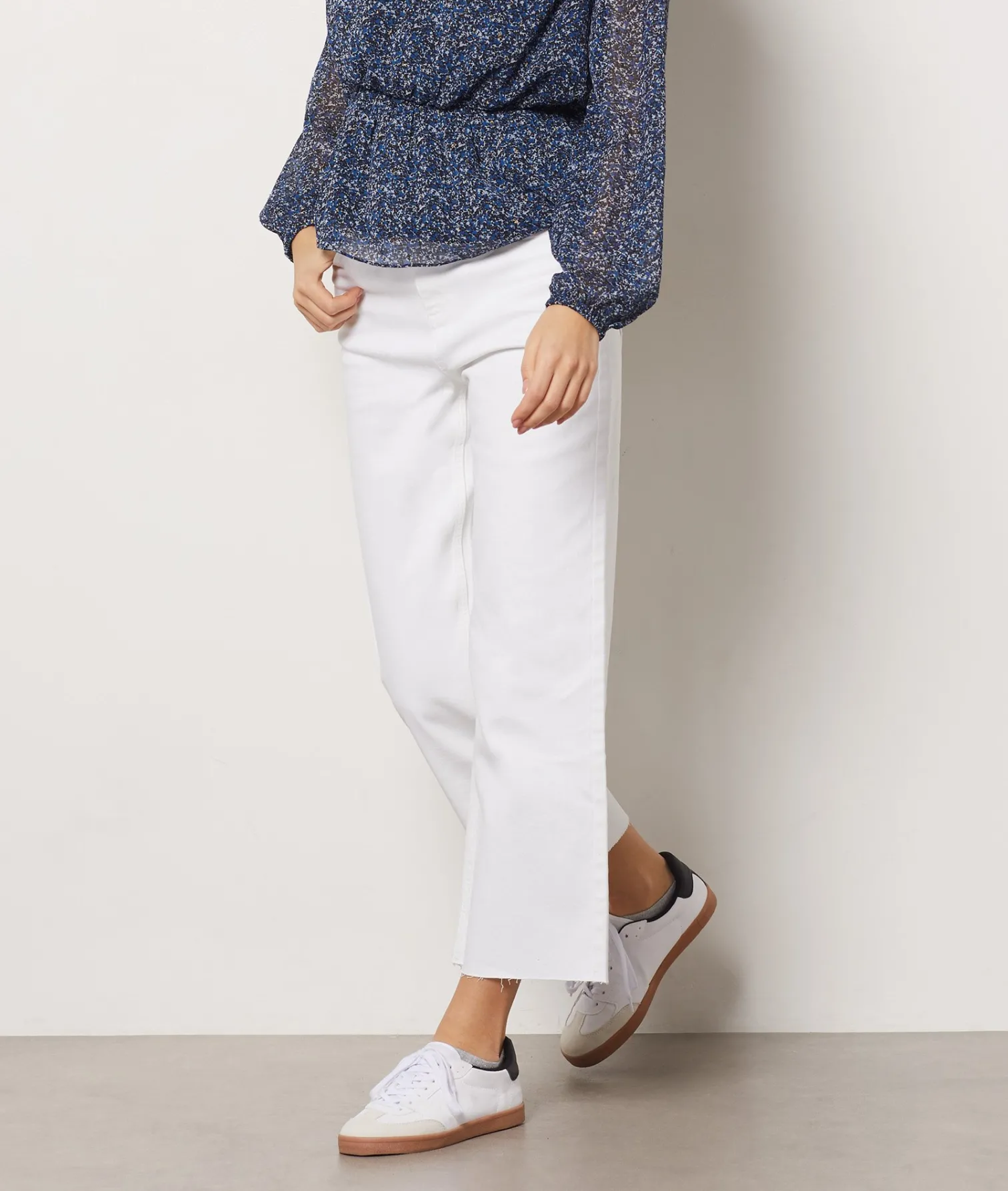 Etam Jean coupe large 7/8ème BLANC Shop