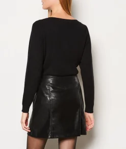 Etam Jupe courte simili cuir NOIR Online