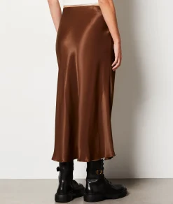 Etam Jupe longue fluide CHOCOLAT Sale