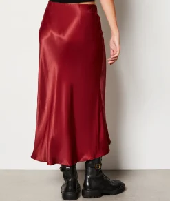 Etam Jupe longue fluide BORDEAUXGRENAT Shop