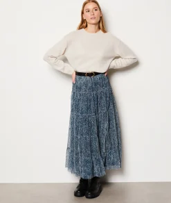 Etam Jupe longue irisée IMPFDMARINE Cheap