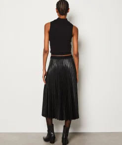 Etam Jupe longue simili cuir NOIR Hot