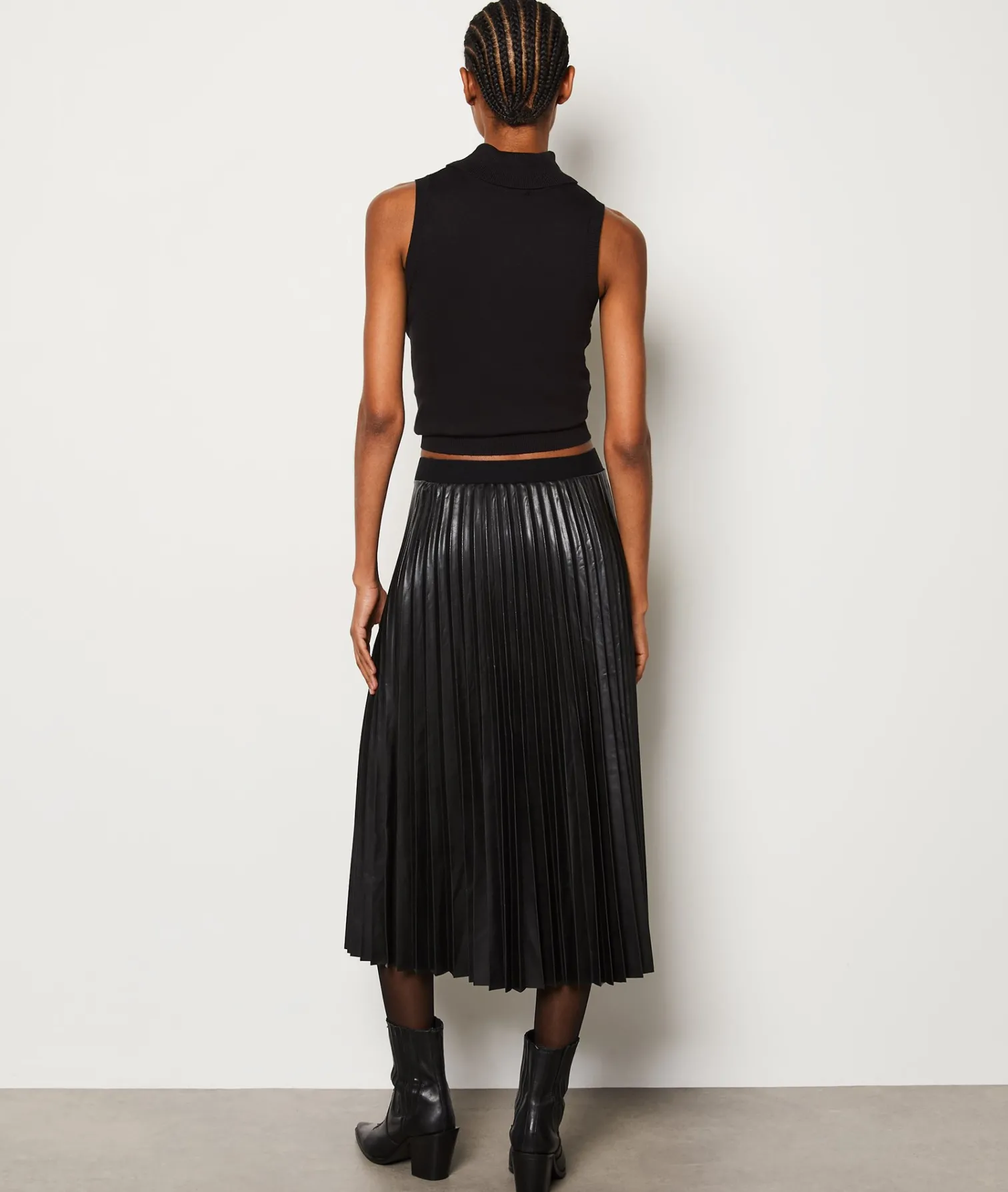 Etam Jupe longue simili cuir NOIR Hot