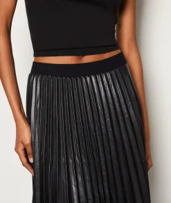 Etam Jupe longue simili cuir NOIR Hot