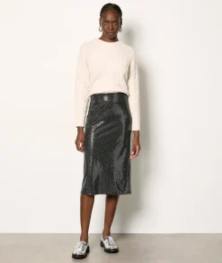 Etam Jupe midi irisée NOIR Clearance