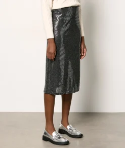 Etam Jupe midi irisée NOIR Clearance