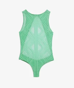 Etam Lace Bodysuit TEAL Discount