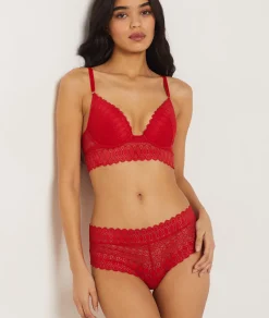Etam Lace Boyshort RED Flash Sale