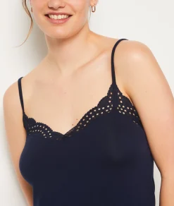 Etam Lace Detail Modal Camisole MARINE Shop