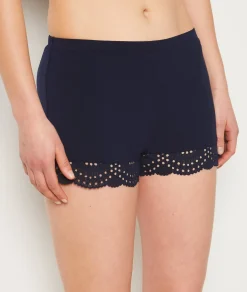 Etam Lace Detail Modal Pyjama Shorts MARINE Sale
