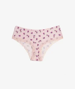 Etam Lace Detail Printed Boyshort PINKBACKGROUNDIMP Fashion