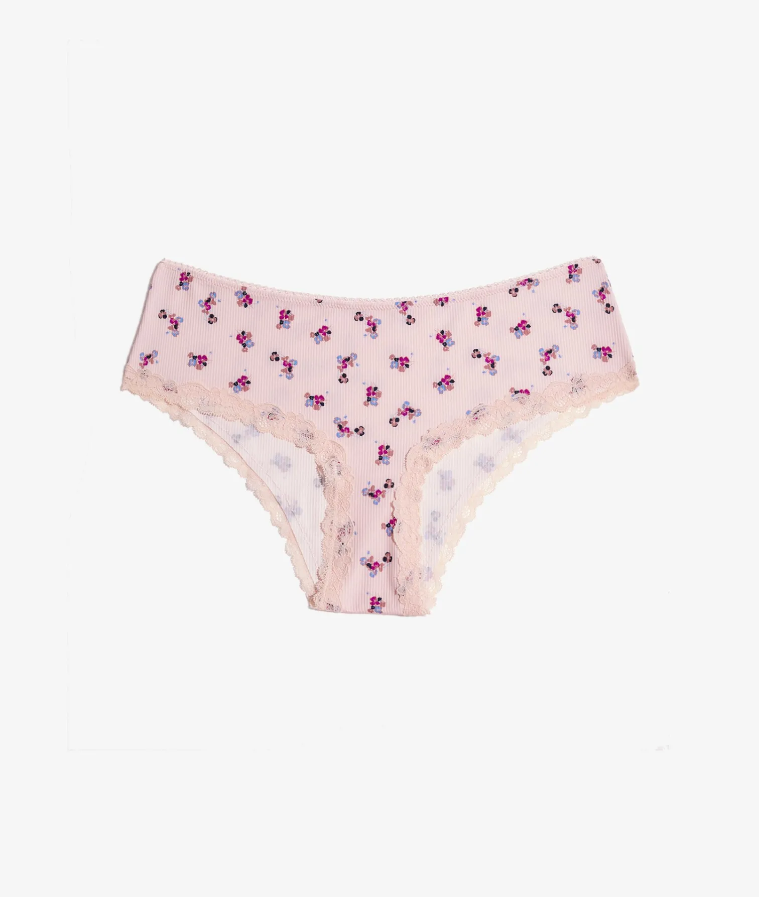 Etam Lace Detail Printed Boyshort PINKBACKGROUNDIMP Fashion