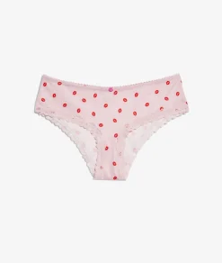 Etam Lace Detail Printed Boyshort CoralIMPFD Flash Sale