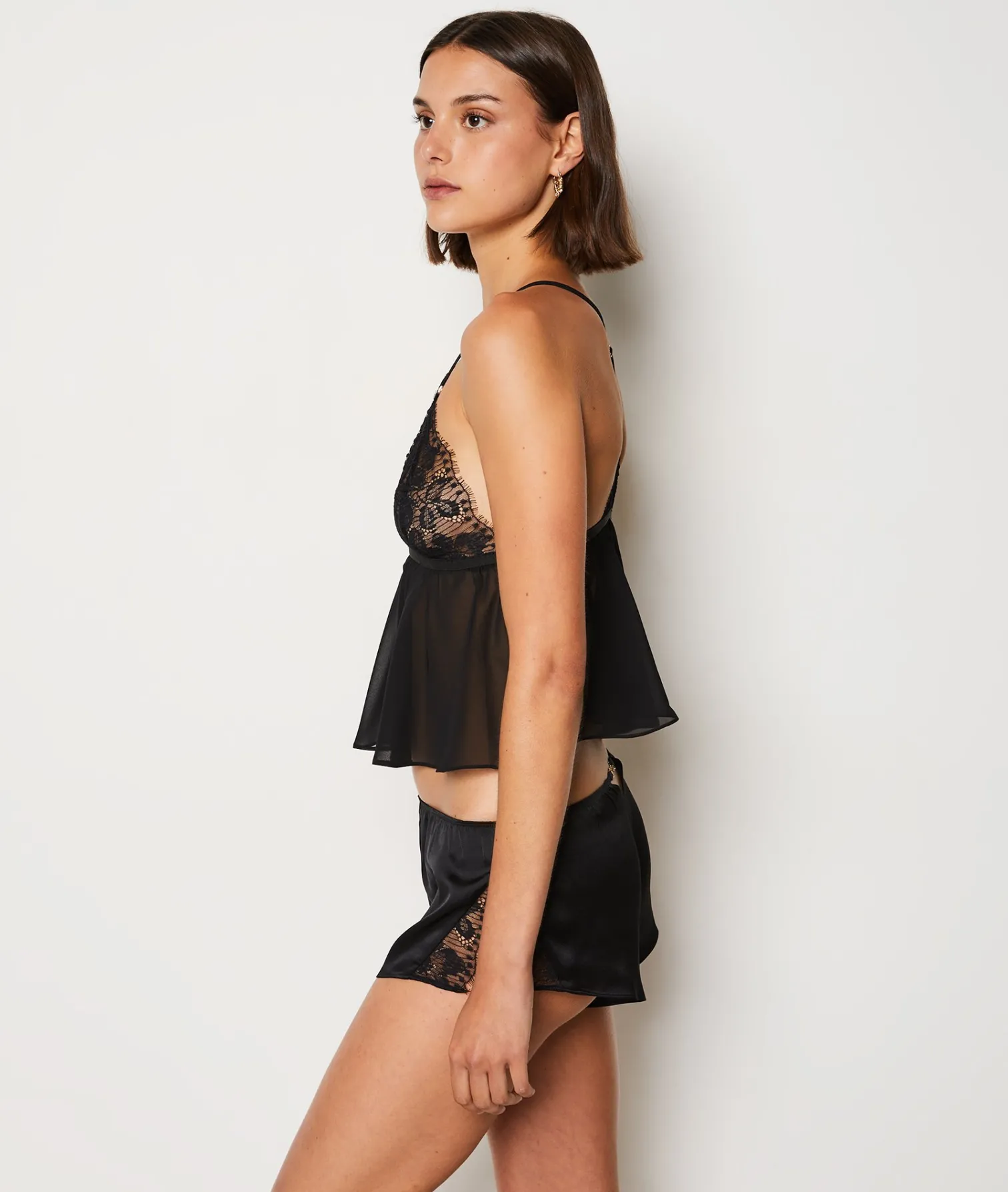 Etam Lace Neckline Camisole BLACK Best Sale