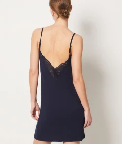 Etam Lace Neckline Modal Nightdress MARINE Store