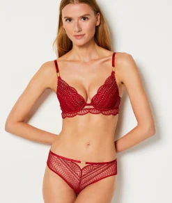 Etam Lace Shorty ROUGE Discount