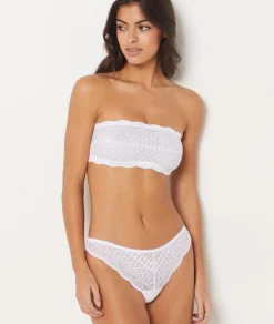 Etam Lace Strapless Bra BLANC Best Sale