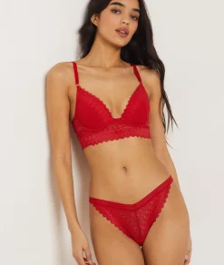 Etam Lace Tanga RED Best