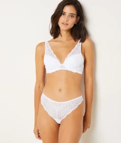 Etam Lace Tanga BLANC Best