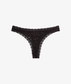 Etam Lace Tanga BLACK Best Sale