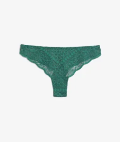 Etam Lace Tanga GREEN Discount