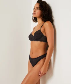 Etam Lace Tanga ANTHRACITE Clearance