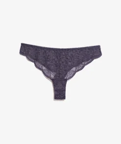 Etam Lace Tanga ANTHRACITE Clearance