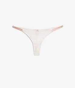 Etam Lace Tanga ECRU Sale