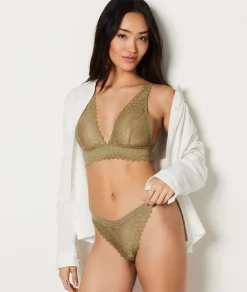 Etam Lace Tanga KHAKI Cheap