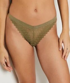 Etam Lace Tanga KHAKI Cheap