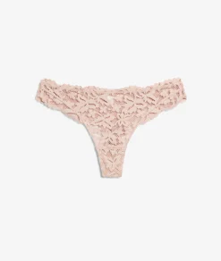 Etam Lace Tanga TAUPE New