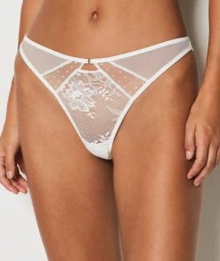 Etam Lace Tanga ECRU New