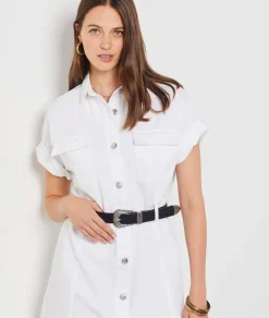 Etam Leather Belt BLACK Shop