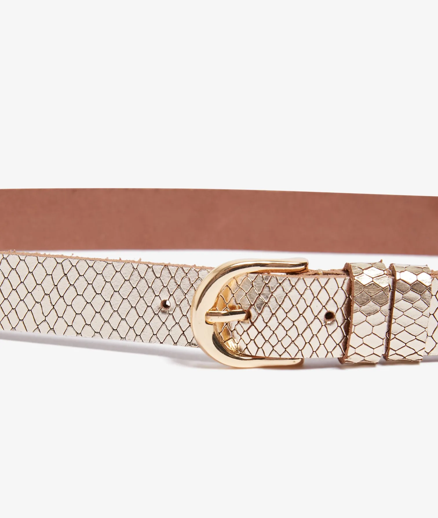 Etam Leather Belt Gold Sale