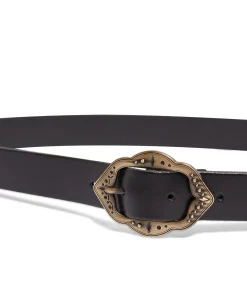 Etam Leather Belt BLACK Discount