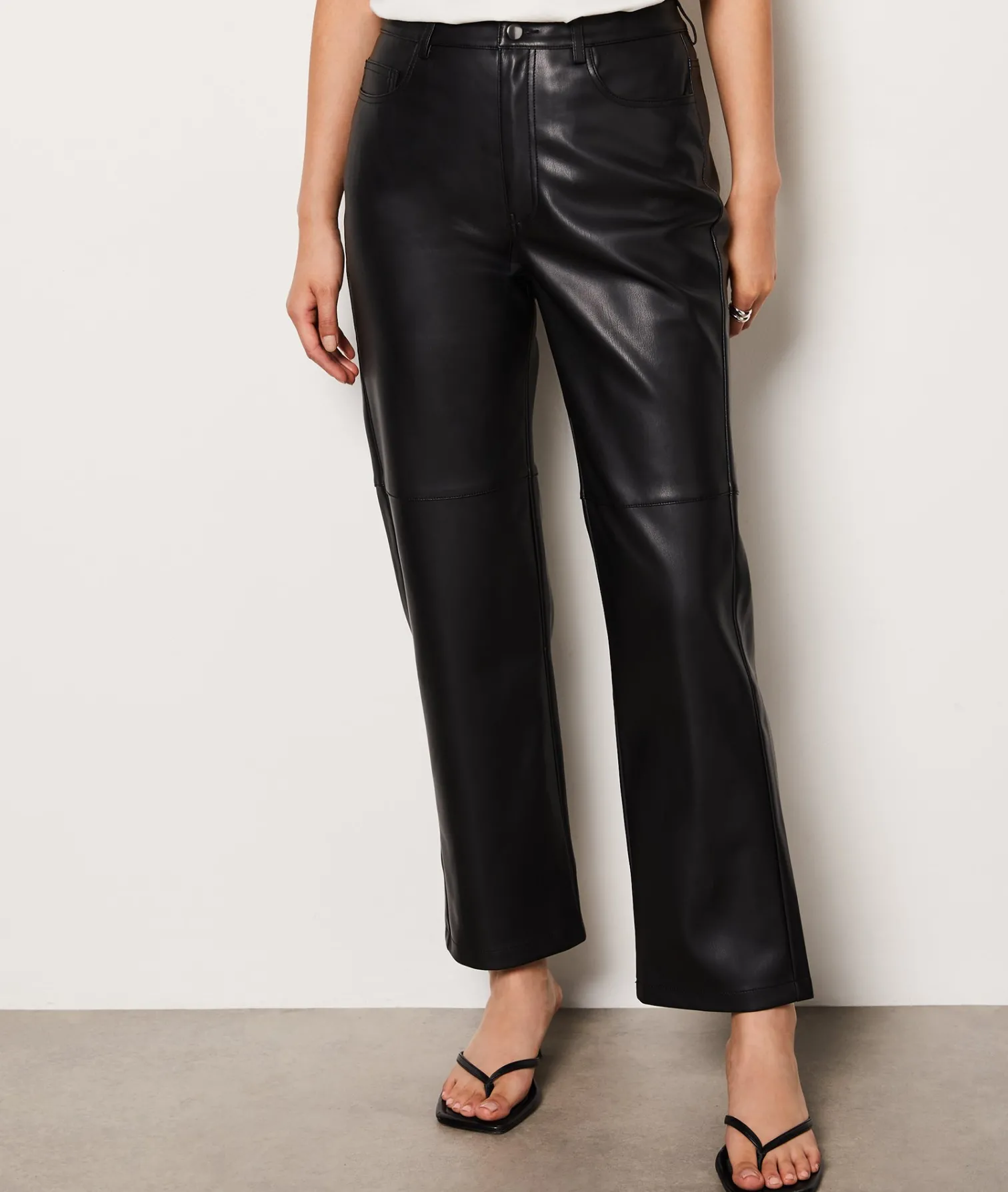 Etam Leather Effect Trousers NOIR Best