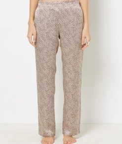 Etam Leopard Print Silk Trousers BrownIMPFD Hot