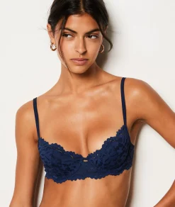 Etam Lightly Lined Demi Bra MARINE Fashion
